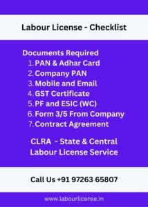 Documents Required for Labour License Registration