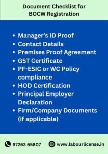 Document required for BOCW Registration
