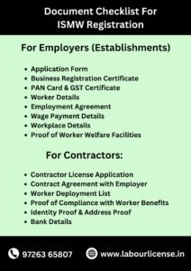 Document Checklist for ISMW Registration